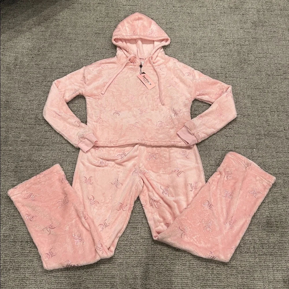 Juicy Couture Pink Fleece Set S - Picture 1 of 5